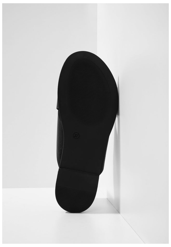 Inuovo Pantoletten Leder Schwarz