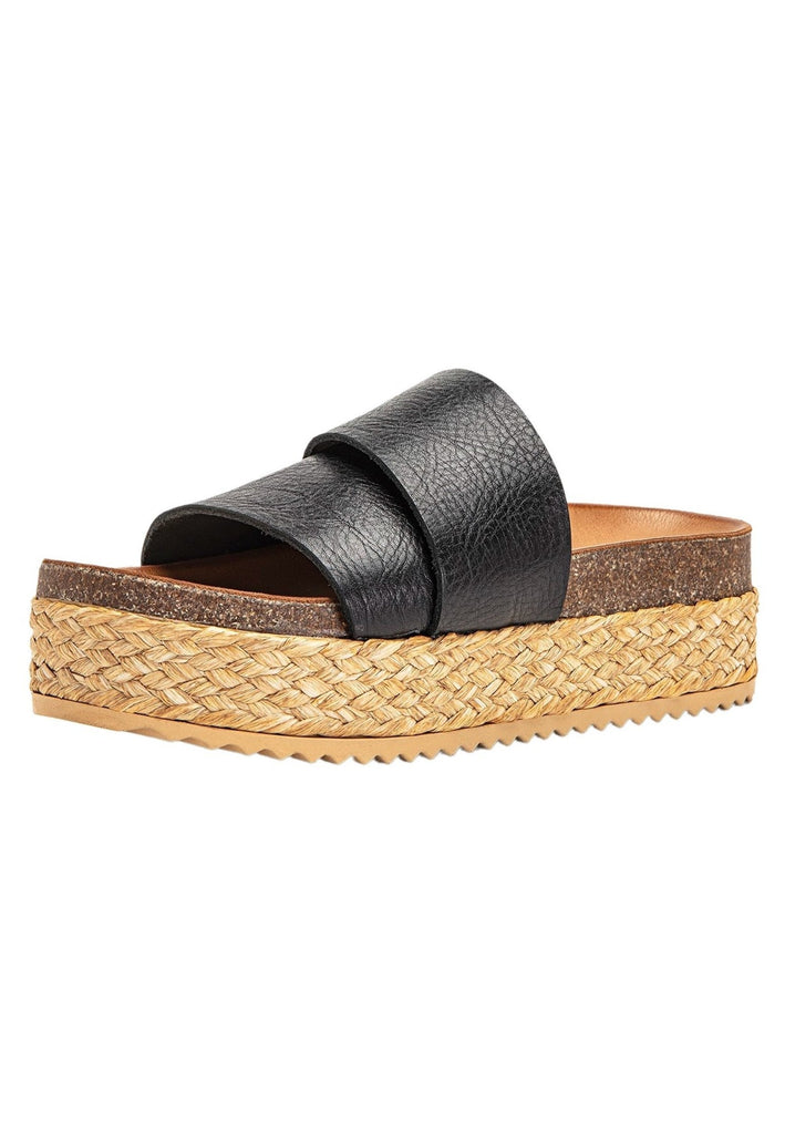 Inuovo Pantoletten Leder Schwarz