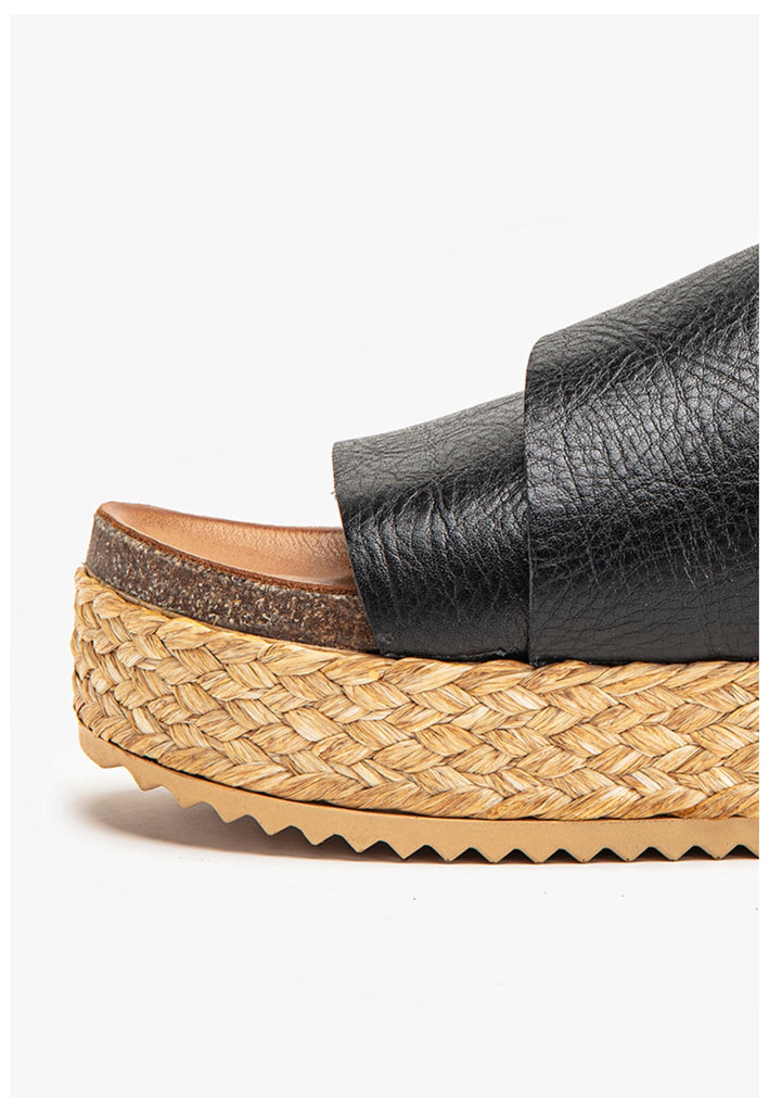 Inuovo Pantoletten Leder Schwarz