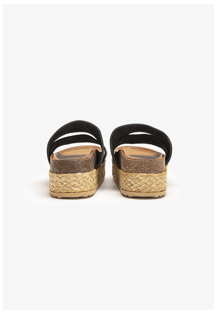 Inuovo Pantoletten Leder Schwarz