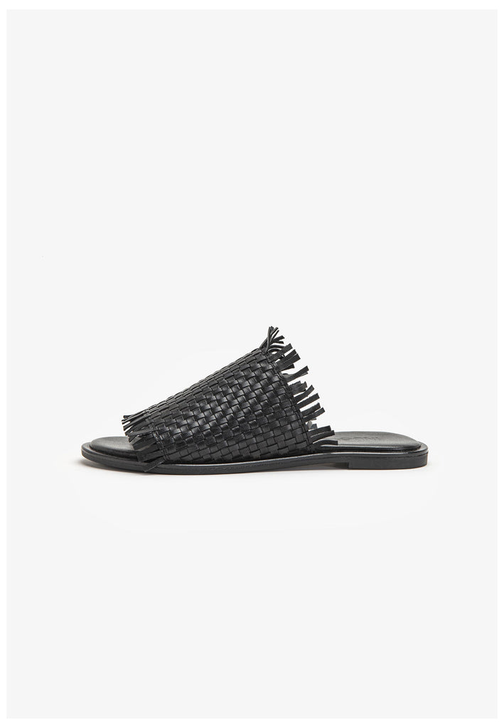 Inuovo Pantoletten Leder Schwarz