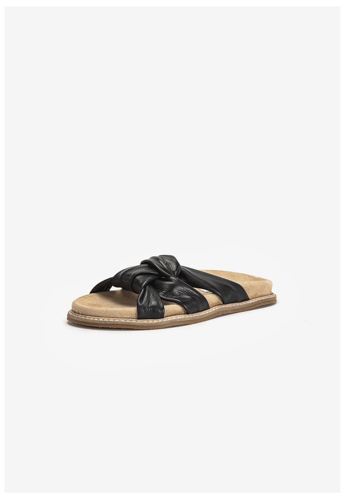 Inuovo Pantoletten Leder Schwarz