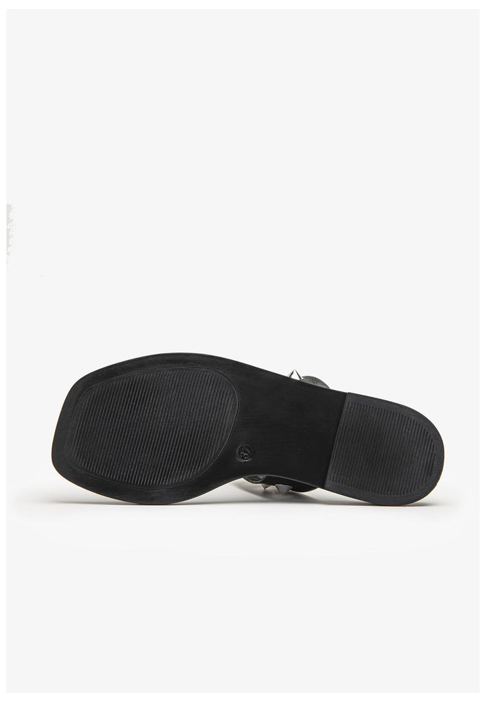 Inuovo Pantoletten Leder Schwarz