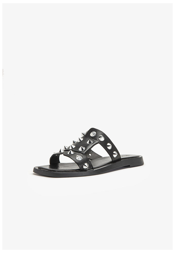 Inuovo Pantoletten Leder Schwarz