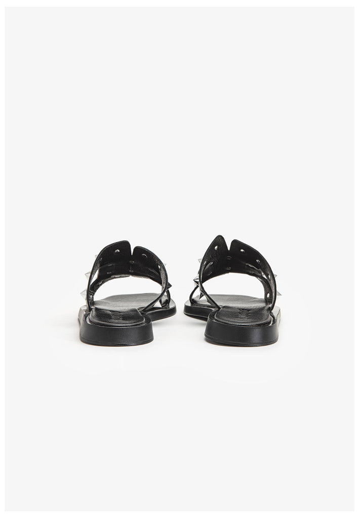 Inuovo Pantoletten Leder Schwarz