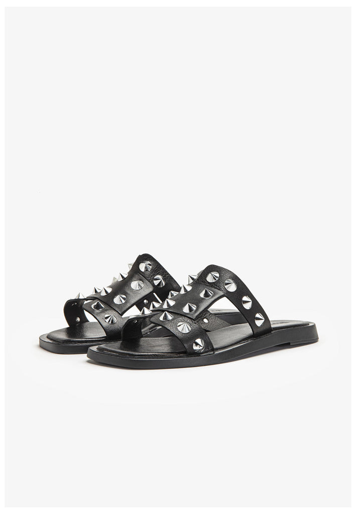 Inuovo Pantoletten Leder Schwarz