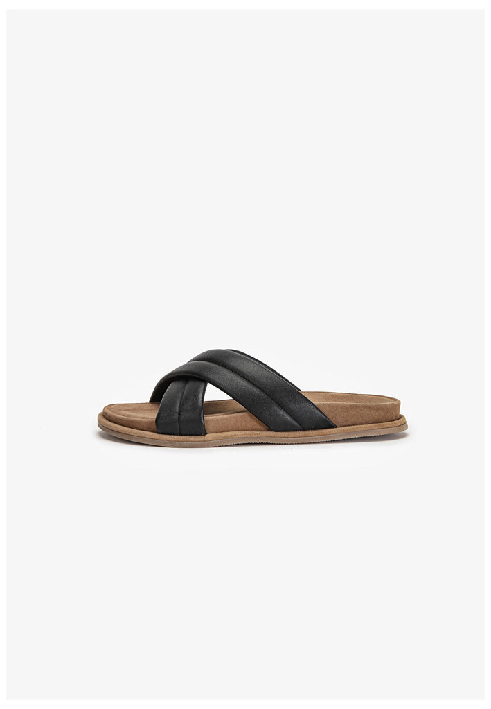 Inuovo Pantoletten Leder Schwarz