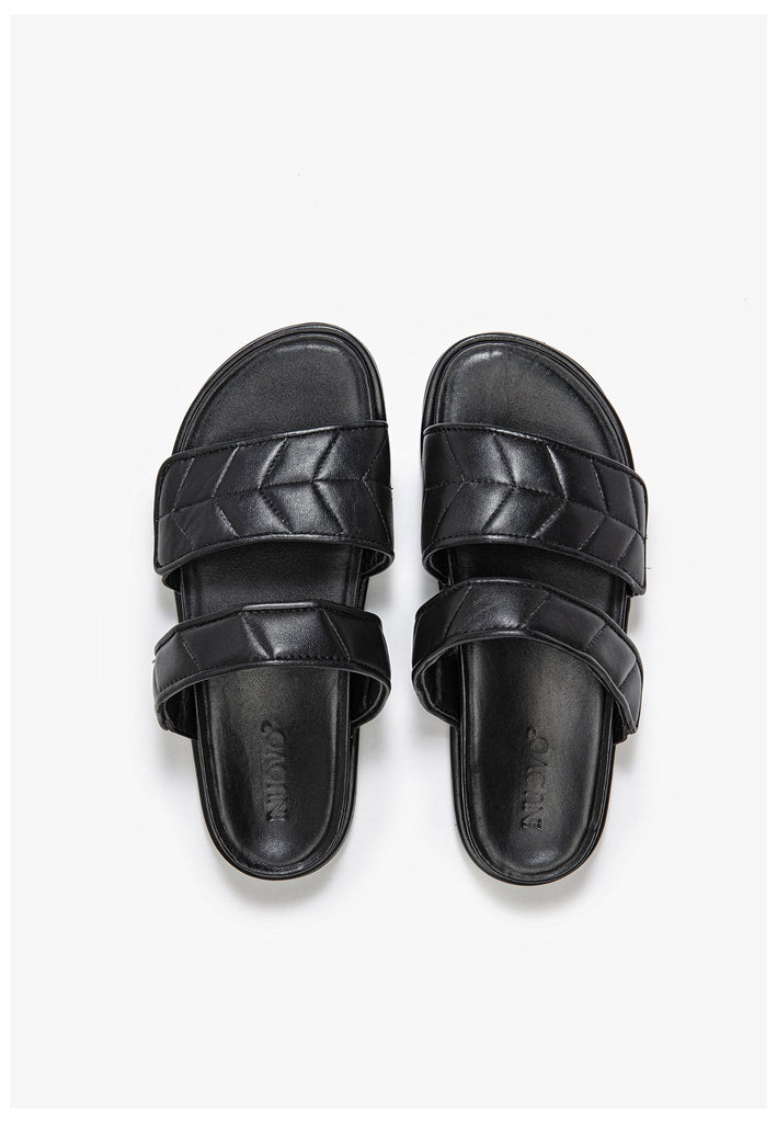 Inuovo Pantoletten Leder Schwarz