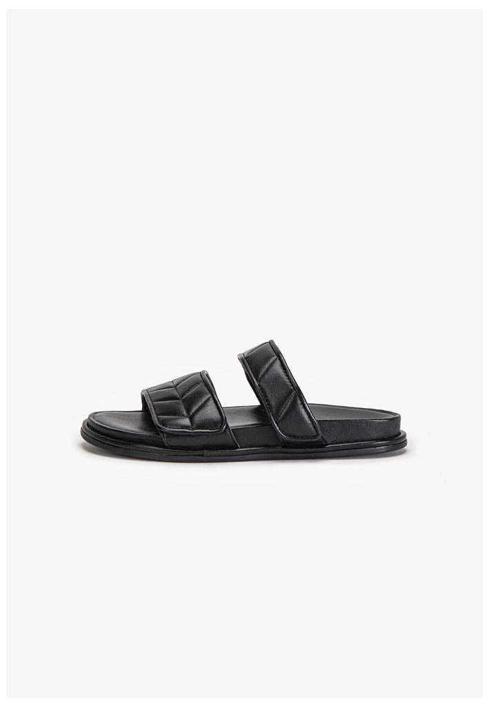 Inuovo Pantoletten Leder Schwarz