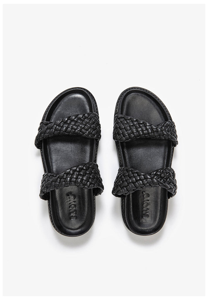 Inuovo Pantoletten Leder Schwarz