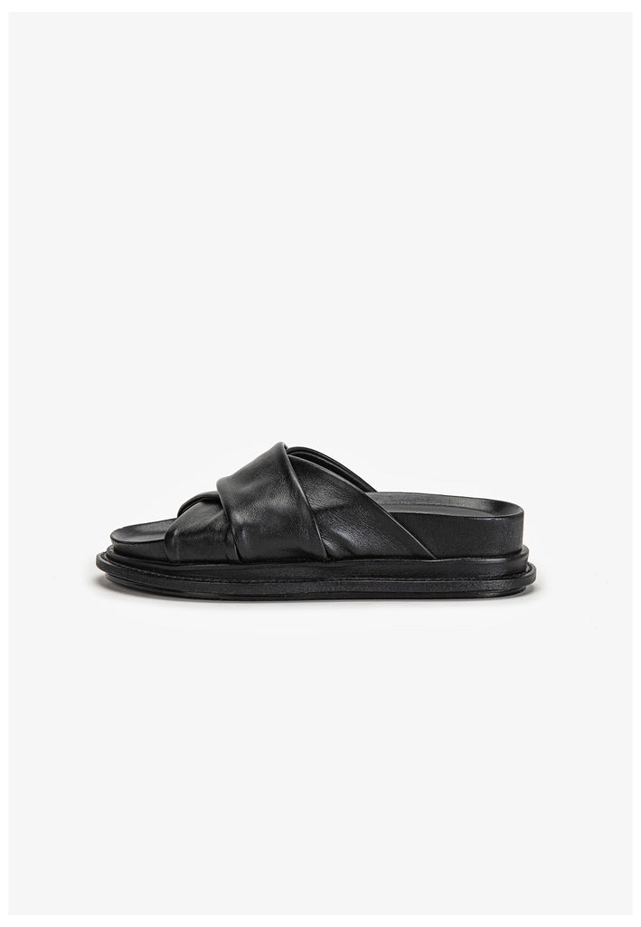 Inuovo Pantoletten Leder Schwarz