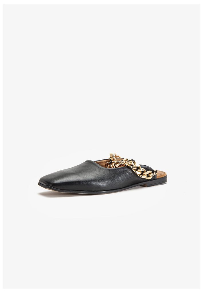 Inuovo Pantoletten Leder Schwarz