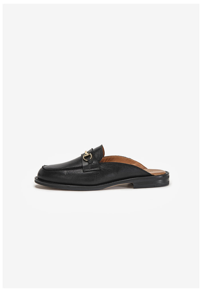 Inuovo Pantoletten Leder Schwarz