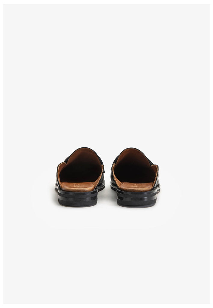 Inuovo Pantoletten Leder Schwarz