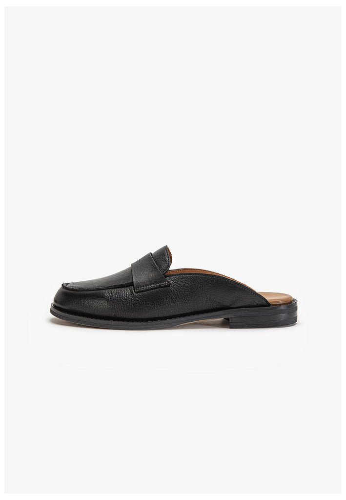 Inuovo Pantoletten Leder Schwarz