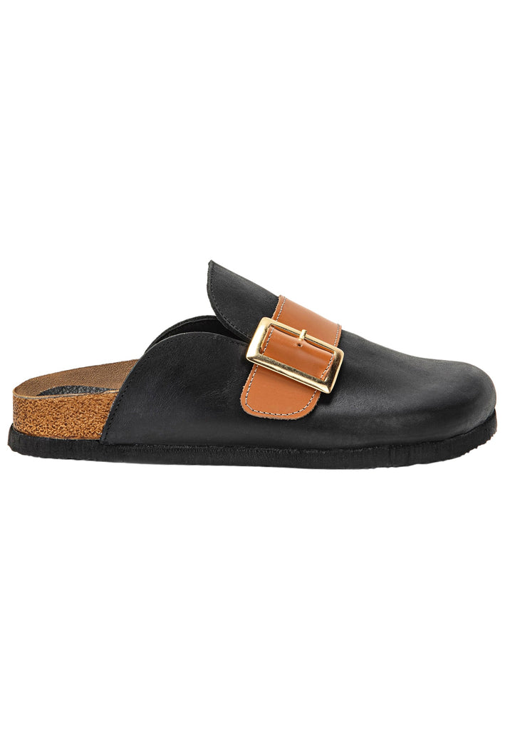 Inuovo Pantoletten Leder Schwarz