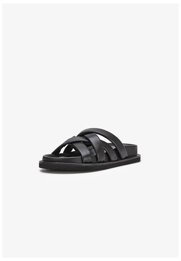 Inuovo Pantoletten Leder Schwarz