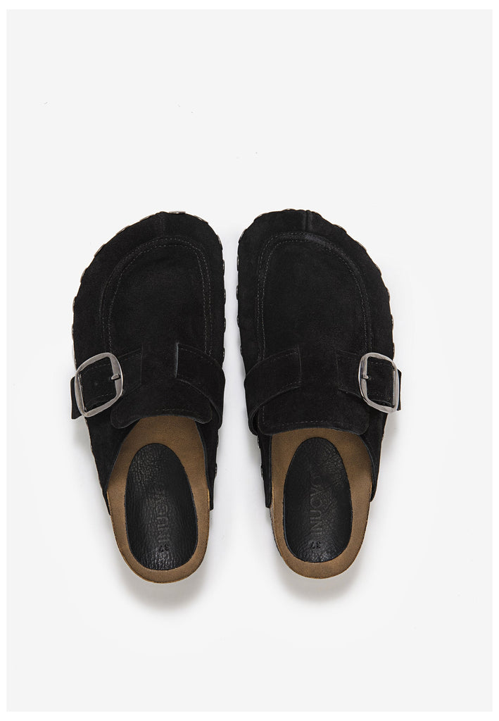 Inuovo Pantoletten Leder Schwarz