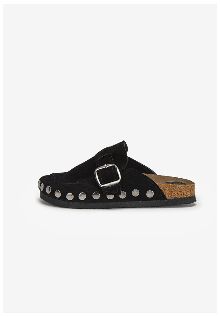 Inuovo Pantoletten Leder Schwarz