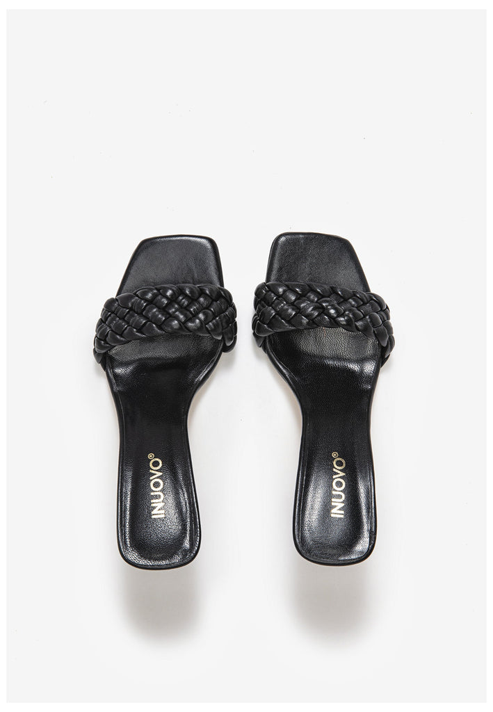 Inuovo Pantoletten Leder Schwarz
