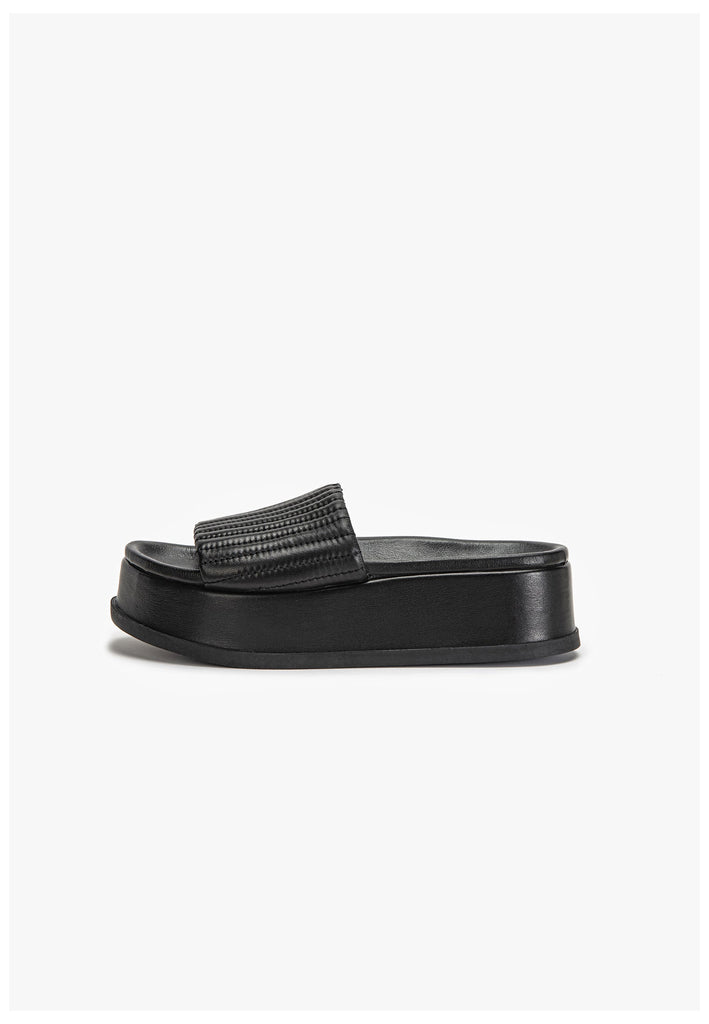 Inuovo Pantoletten Leder Schwarz