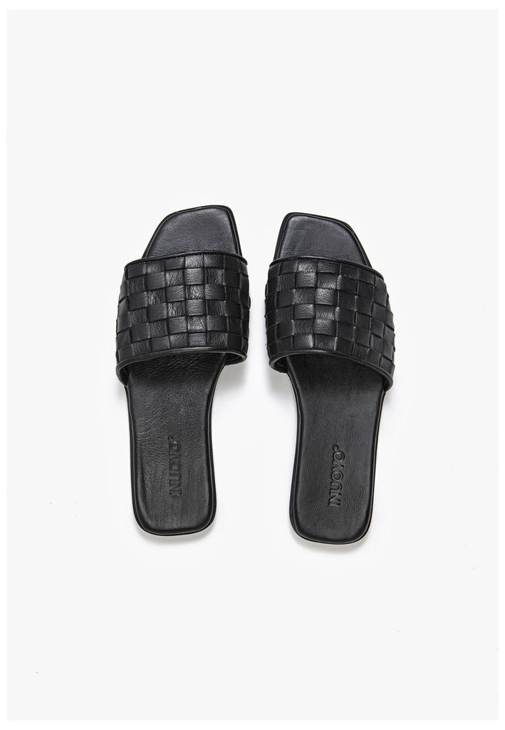 Inuovo Pantoletten Leder Schwarz