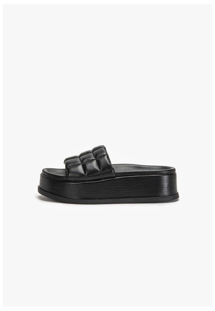 Inuovo Pantoletten Leder Schwarz