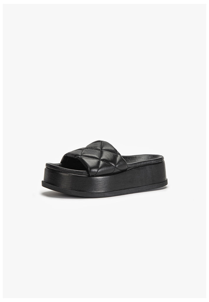 Inuovo Pantoletten Leder Schwarz