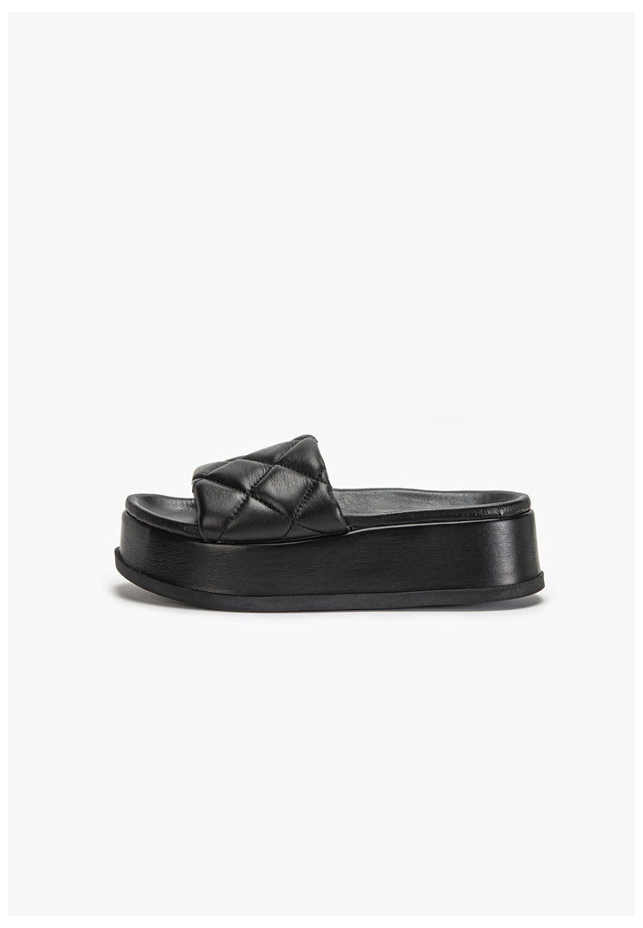 Inuovo Pantoletten Leder Schwarz