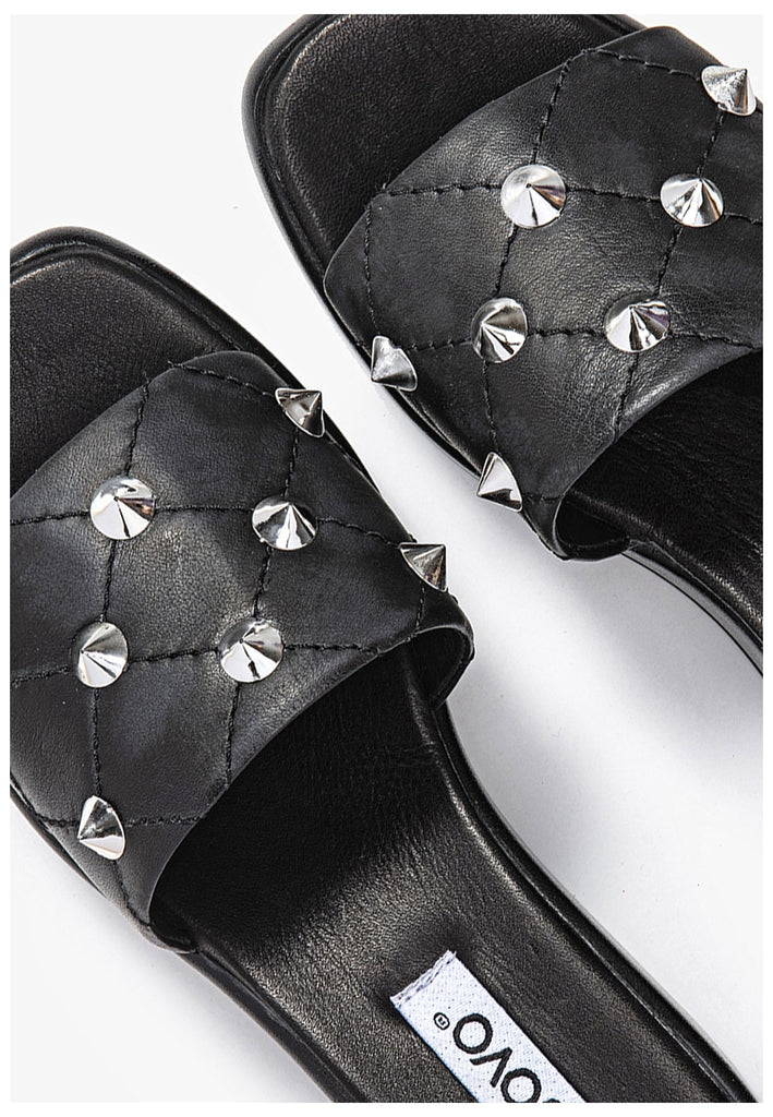 Inuovo Pantoletten Leder Schwarz