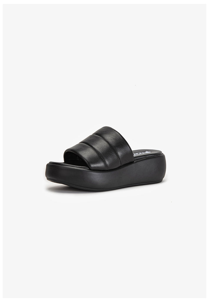 Inuovo Pantoletten Leder Schwarz