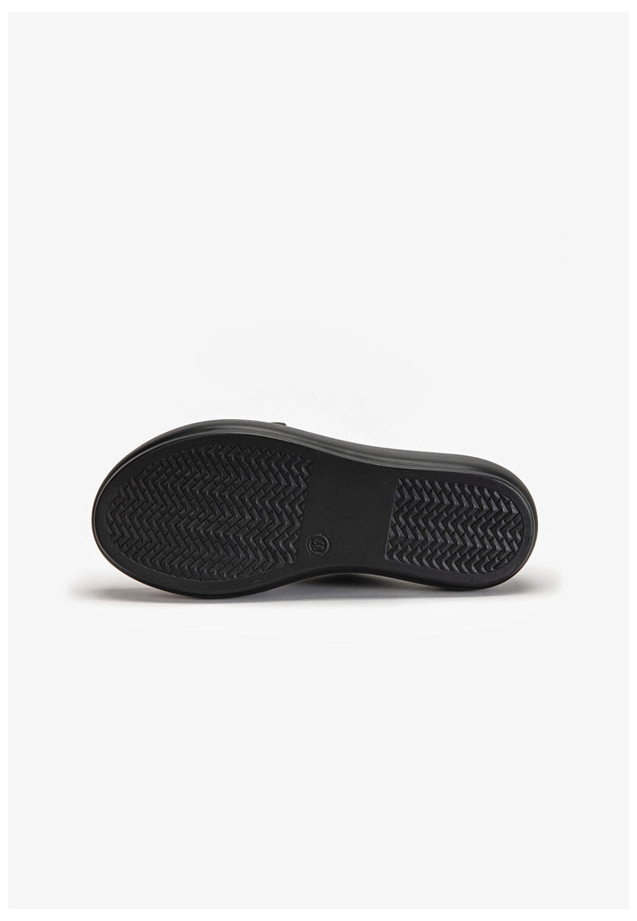 Inuovo Pantoletten Leder Schwarz