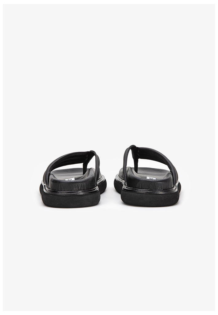 Inuovo Pantoletten Leder Schwarz