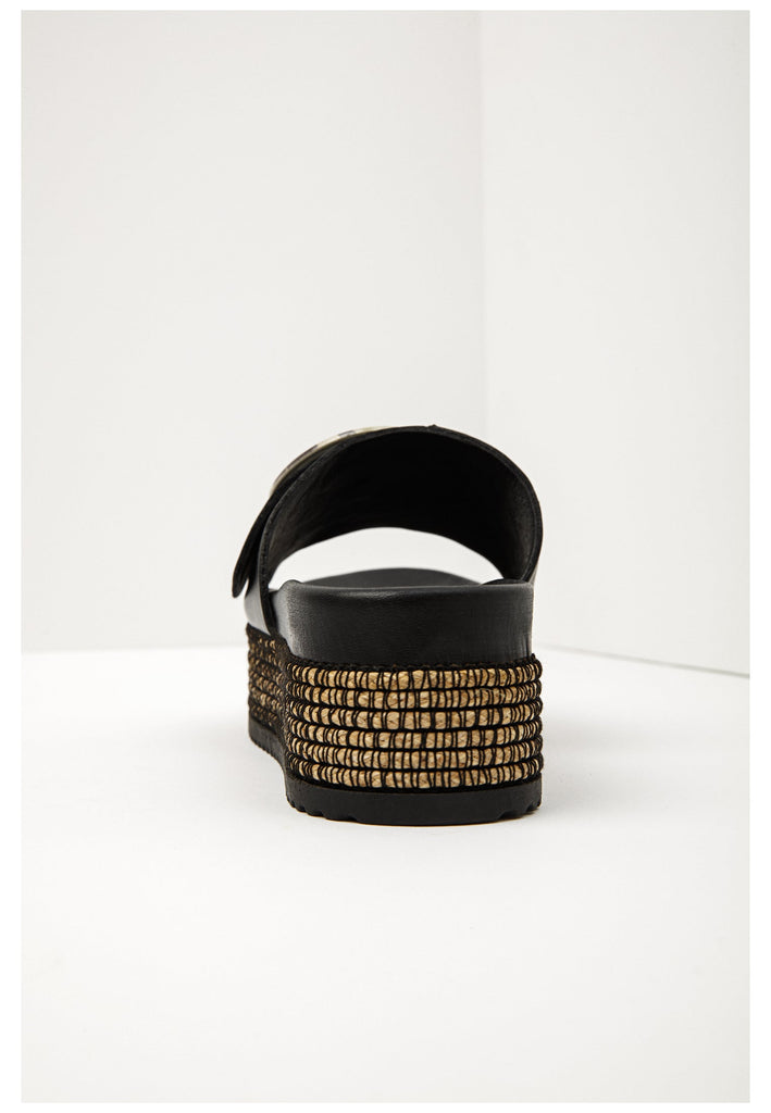 Inuovo Pantoletten Leder Schwarz