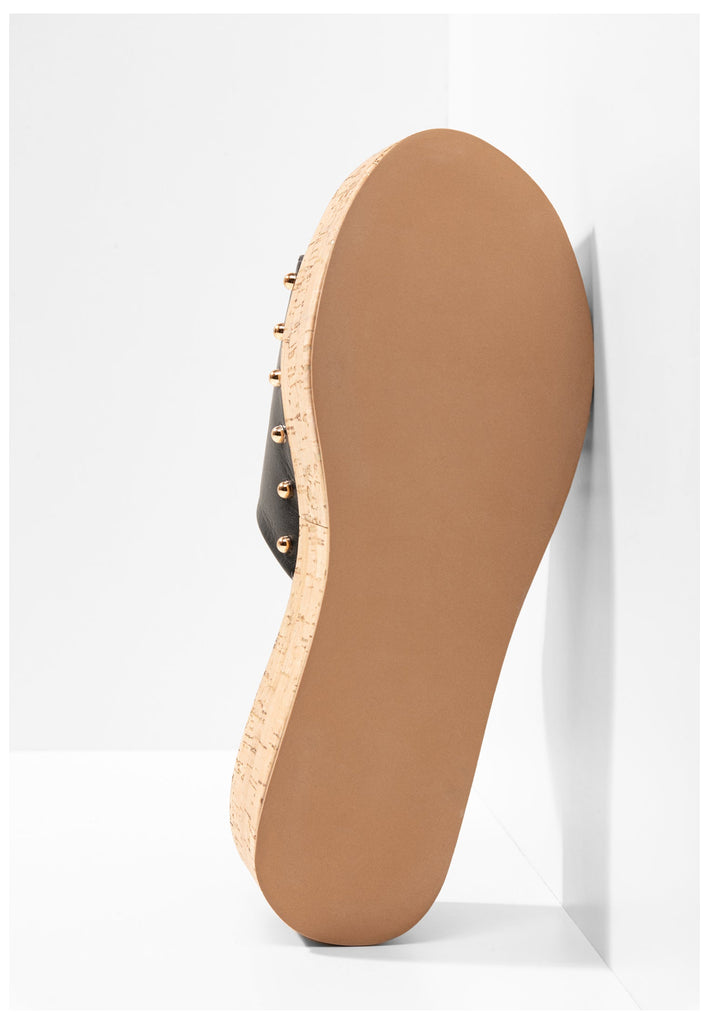 Inuovo Pantoletten Leder Schwarz