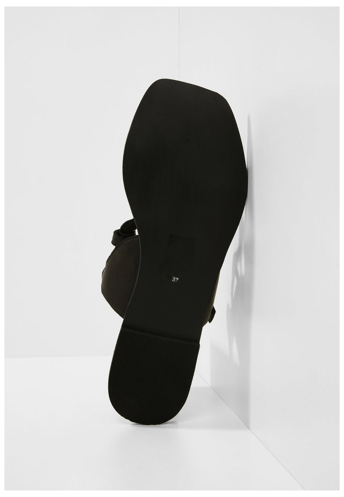 Inuovo Pantoletten Leder Schwarz