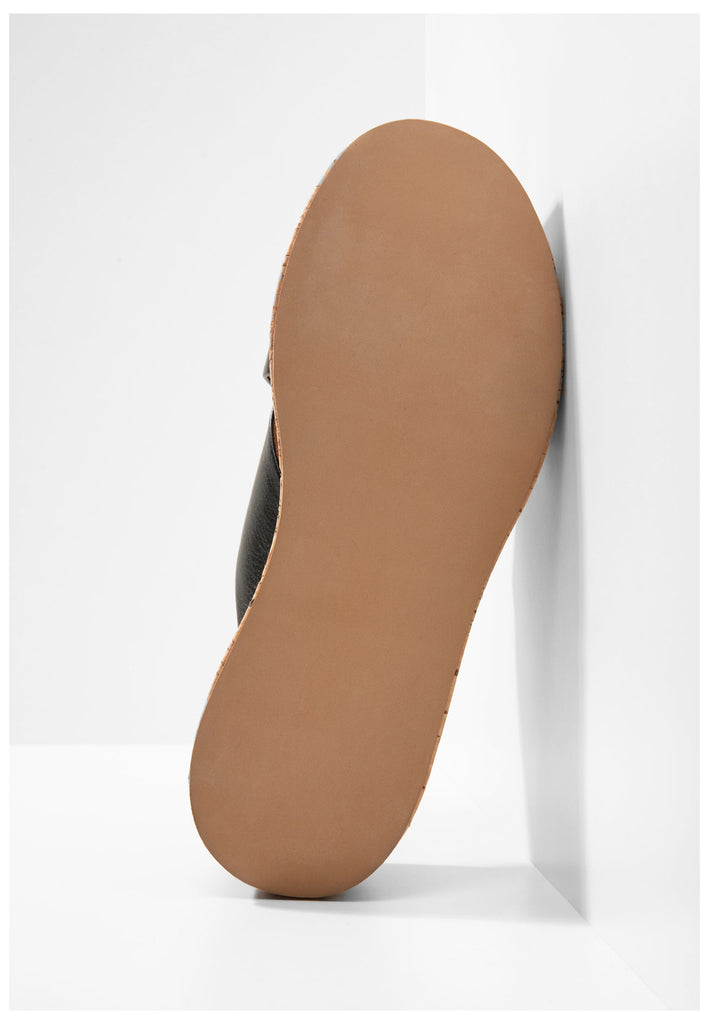 Inuovo Pantoletten Leder Schwarz