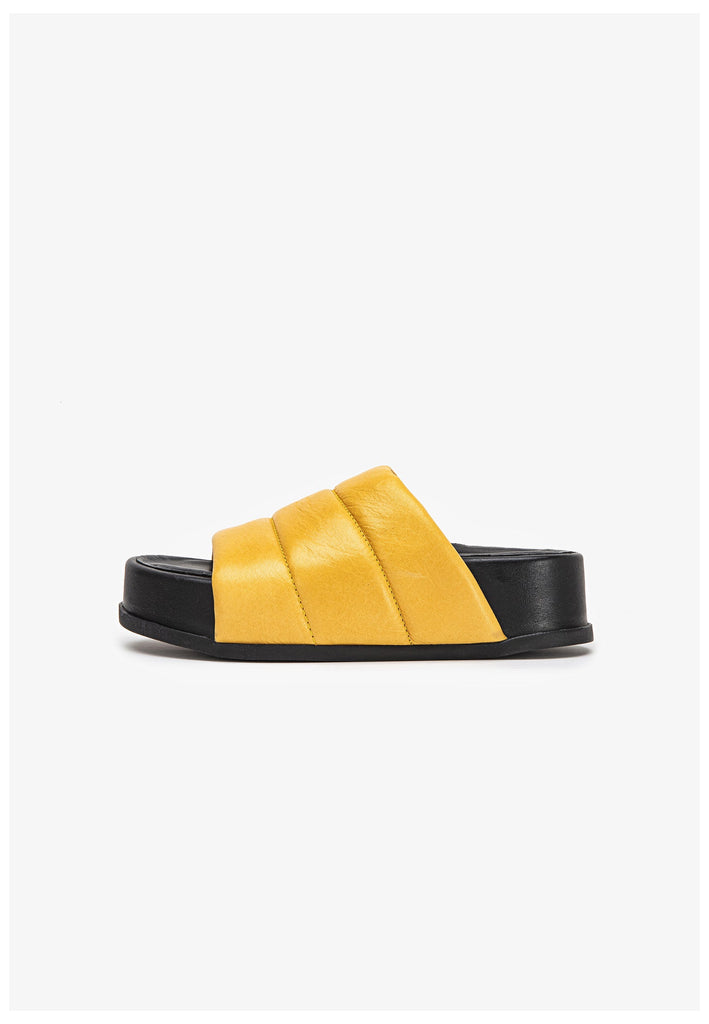 Inuovo Pantoletten Leder Senf