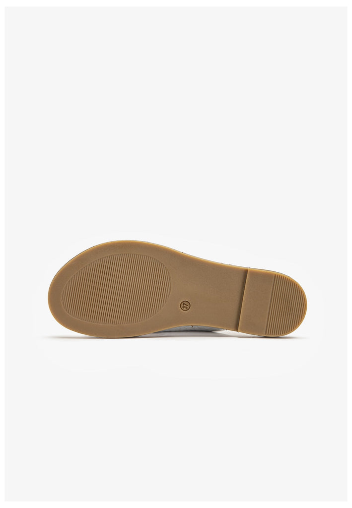 Inuovo Pantoletten Leder Silber