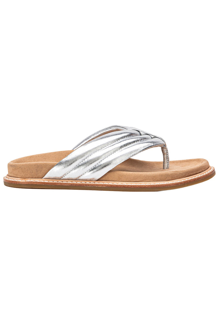 Inuovo Pantoletten Leder Silber