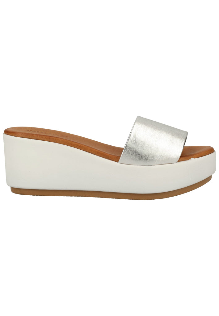 Inuovo Pantoletten Leder Silber