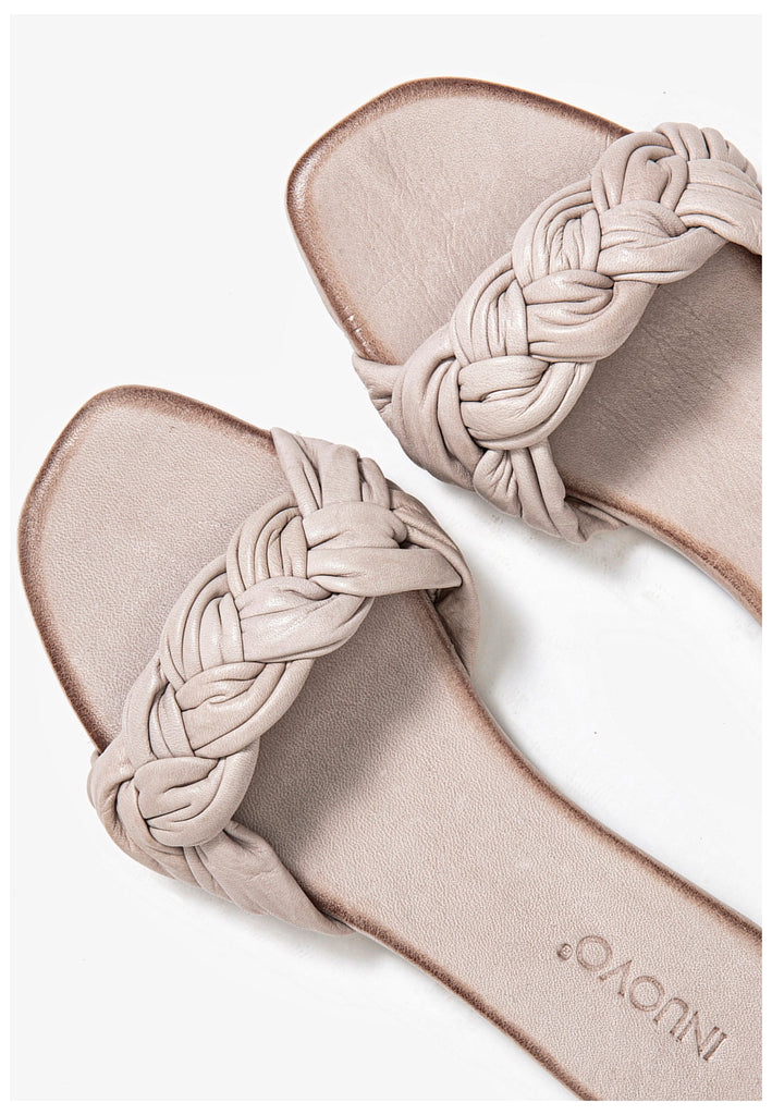 Inuovo Pantoletten Leder Silber/Grau