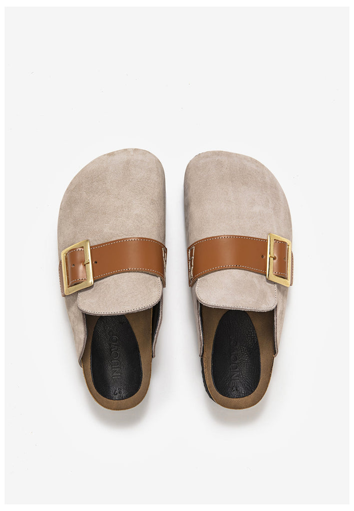 Inuovo Pantoletten Leder Silber/Grau