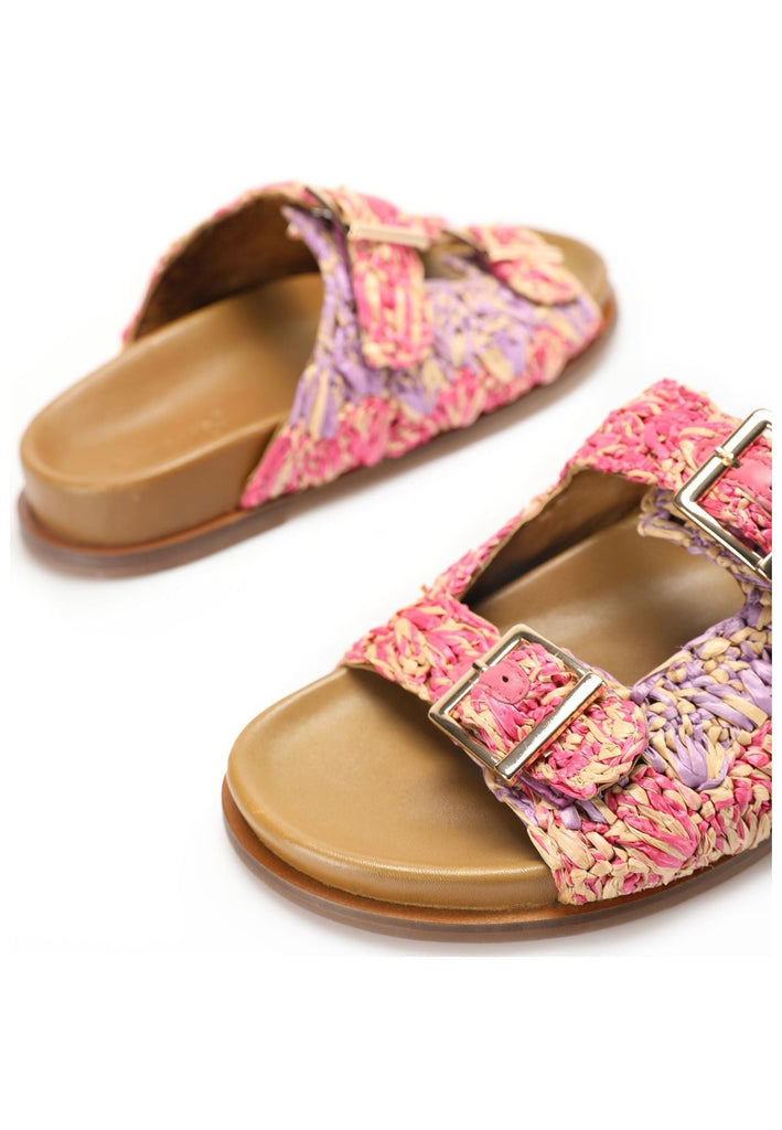 Inuovo Pantoletten Leder/Textil Violett/Rosa