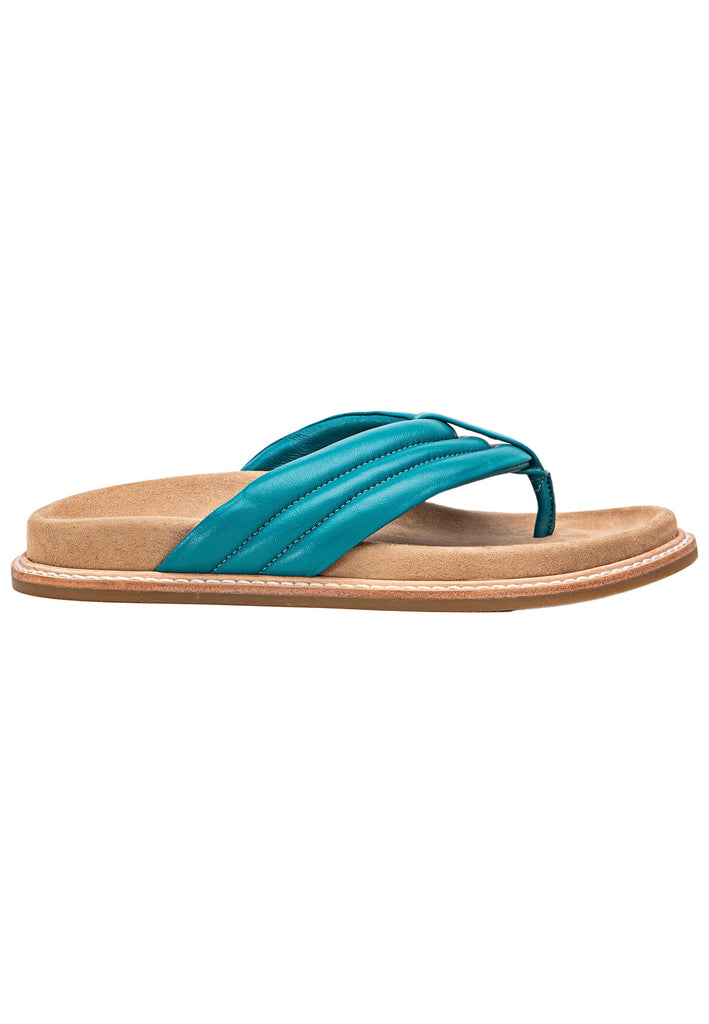 Inuovo Pantoletten Leder Türkis