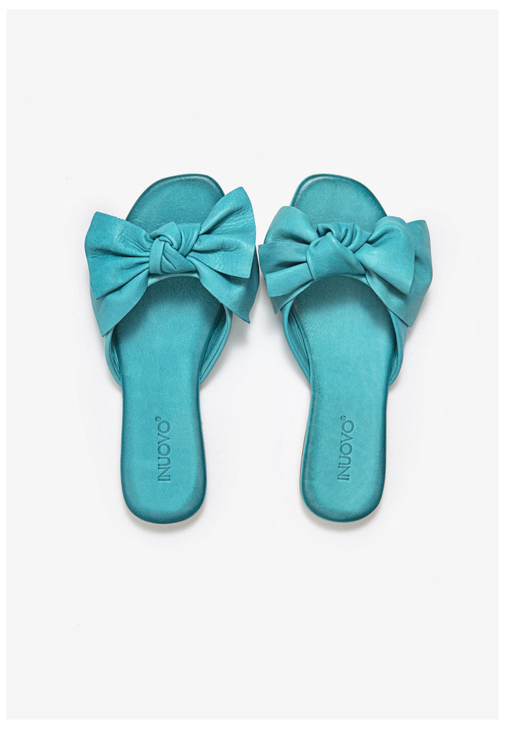 Inuovo Pantoletten Leder Turquoise