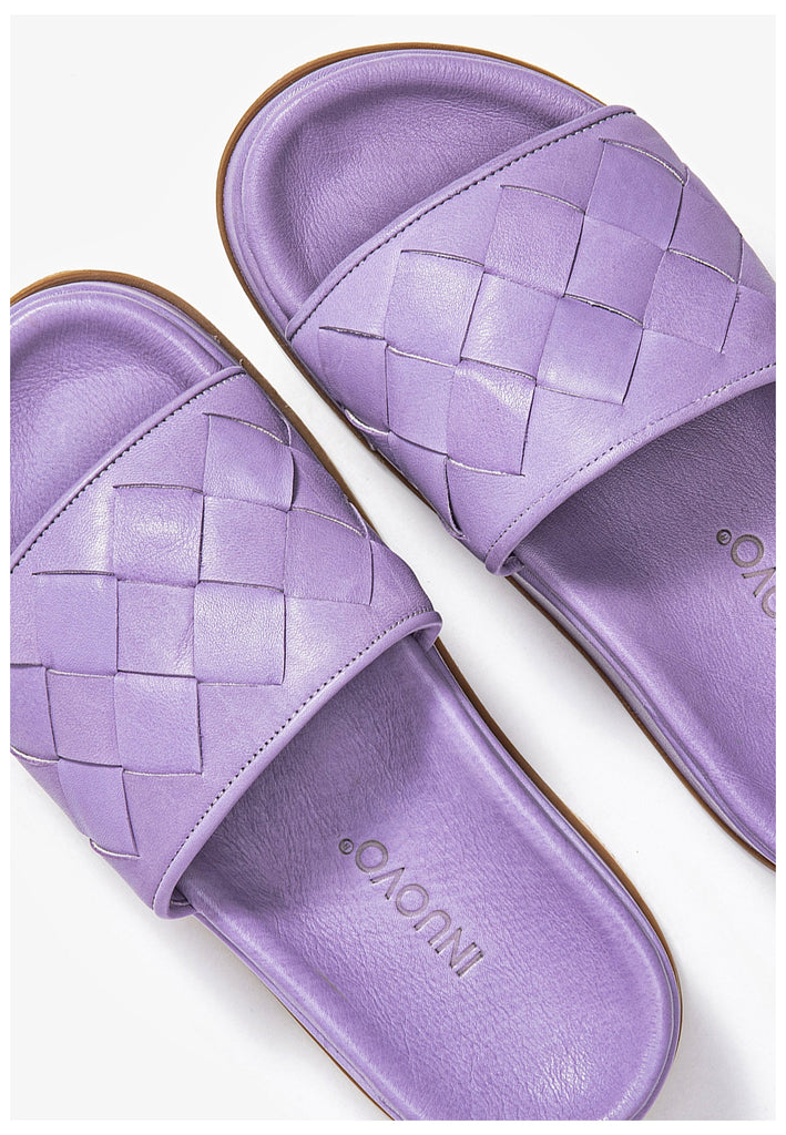 Inuovo Pantoletten Leder Violett