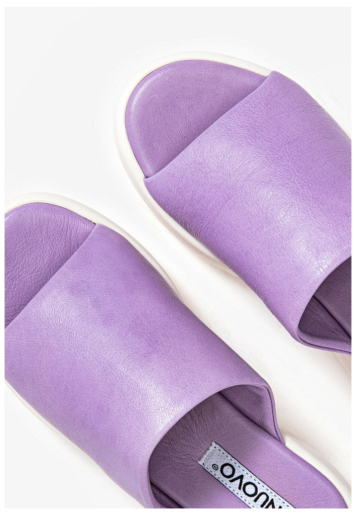 Inuovo Pantoletten Leder Violett