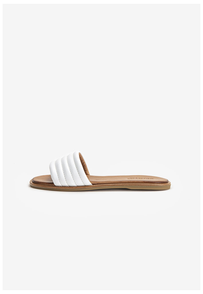 Inuovo Pantoletten Leder Weiß