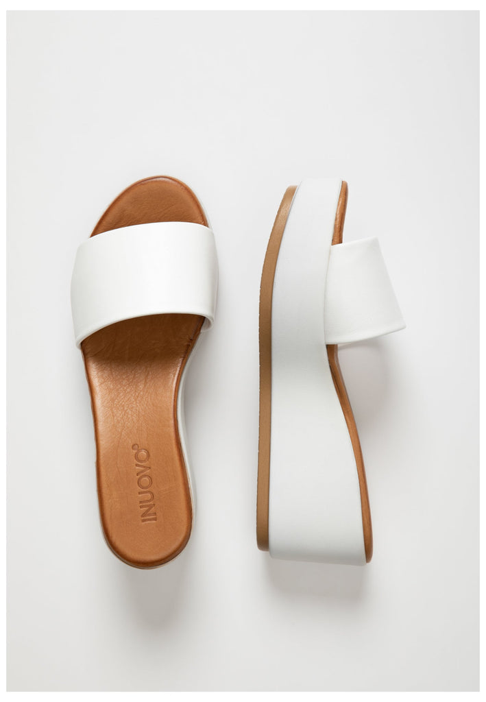 Inuovo Pantoletten Leder Weiß